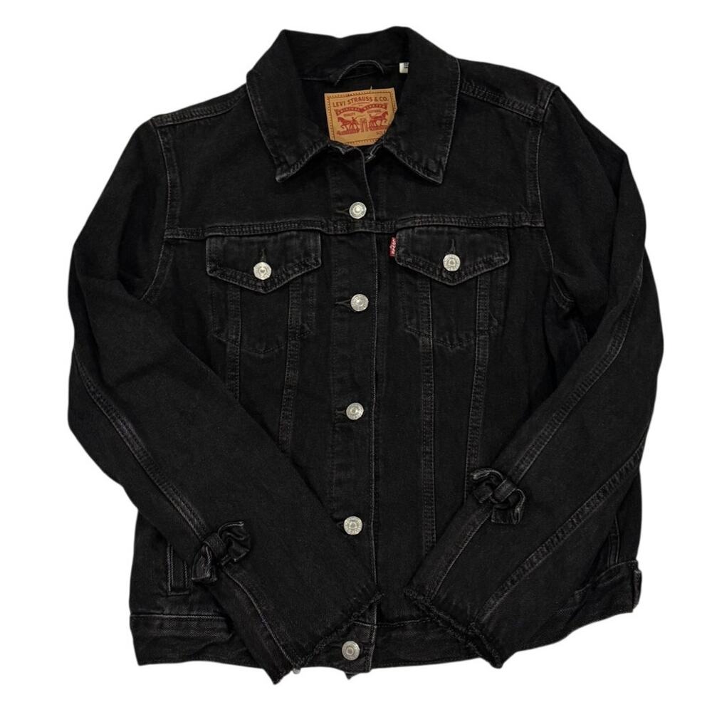 Levi's Original Riveted Black Denim Trucker Jacket L